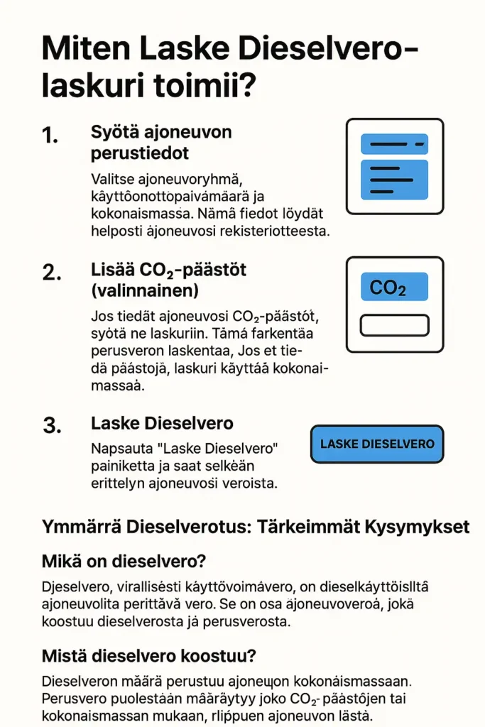 laske dieselvero